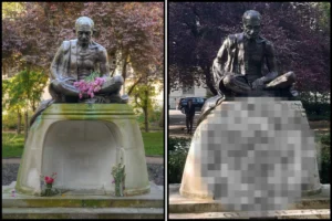 Tavistock Square Gandhi Statue Desecrated Ahead Of Gandhi Jayanti; Probe Underway