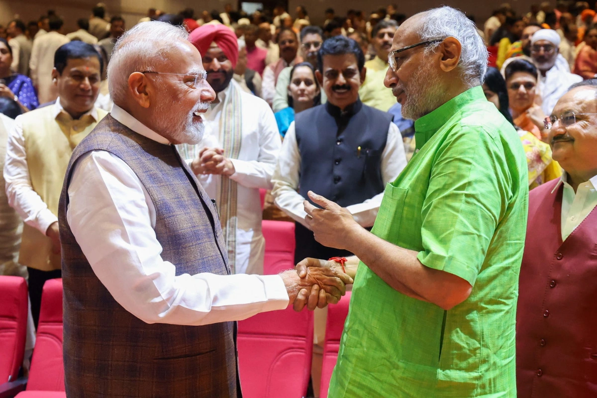 President Murmu, PM Modi Congratulate CP Radhakrishnan On Being Elected As Vice President