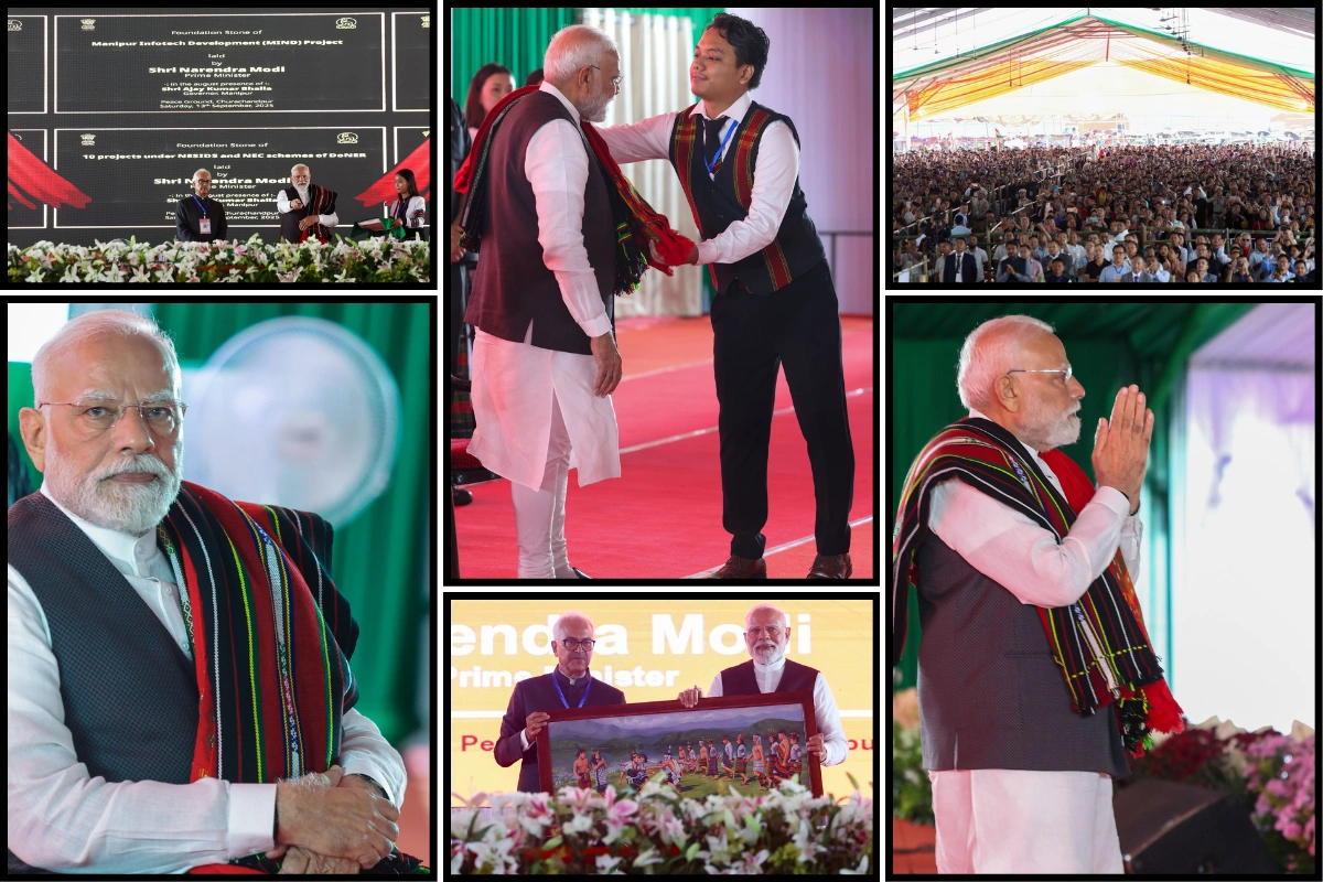 PM Modi Lays Foundation Stones In Churachandpur; Reaffirms Commitment To Manipur’s Development