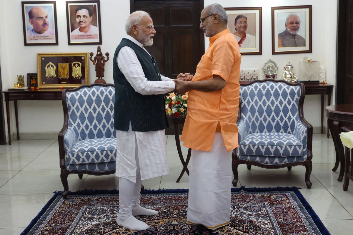 CP Radhakrishnan Elected As 15th Vice President Of India