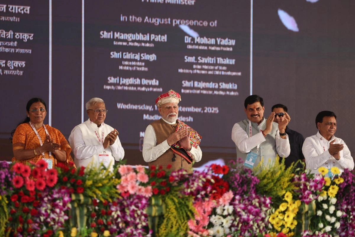 Swadeshi Spirit Soars As PM Modi Unveils India’s Largest Textile Park In MP