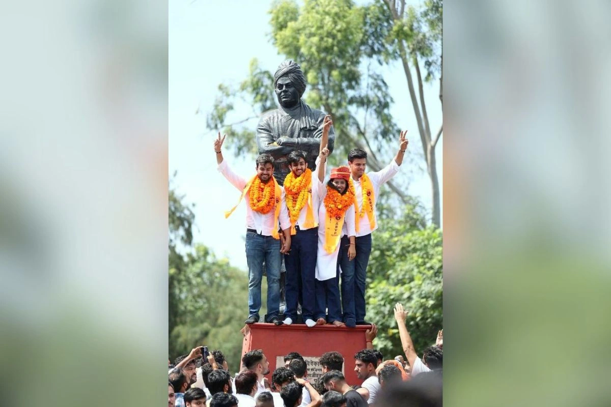 ABVP Sweeps DUSU Polls, Wins President & Two Key Posts; NSUI Bags Vice President