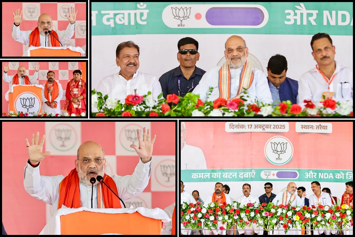 Amit Shah Launches Bihar Poll Campaign; Targets RJD Over ‘Jungle Raj’