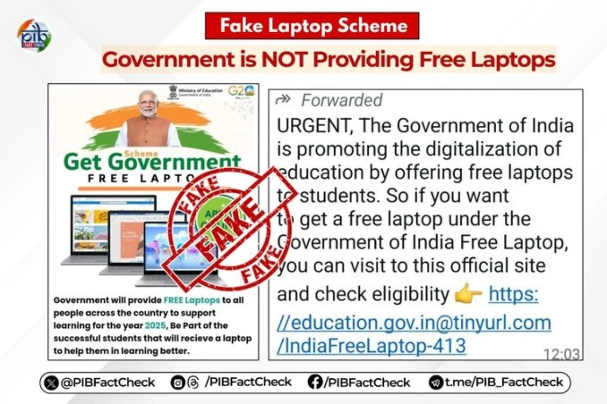 PIB Fact Check Labels Viral WhatsApp Link as Fraudulent
