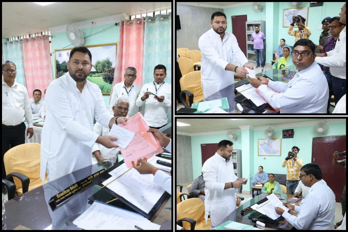 Tejashwi Yadav Files Nomination From Raghopur; Promises Change And Development In Bihar