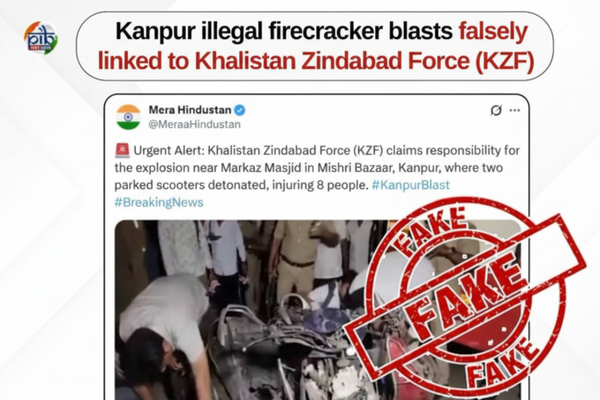 PIB Fact Check: Kanpur Scooter Blast Linked To Firecracker Storage; Not Terror Group