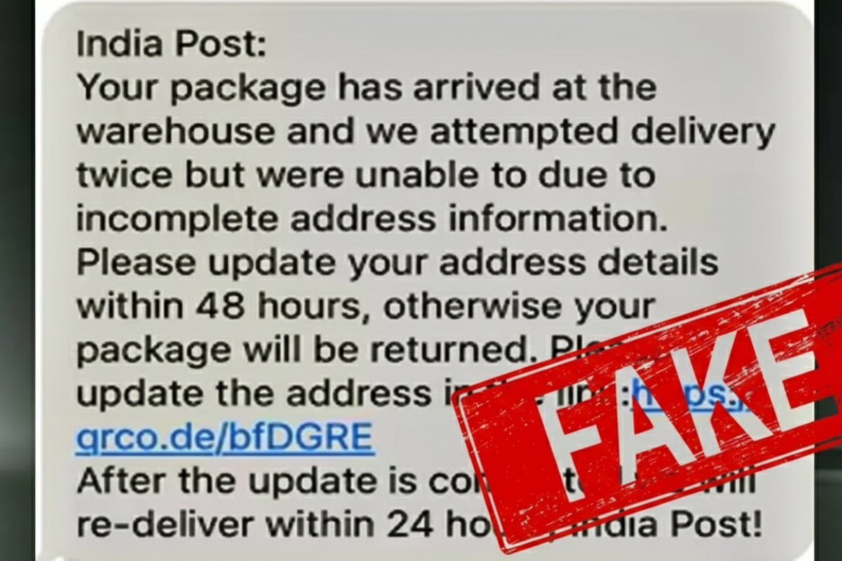 PIB Fact Check Warns Against Phishing SMS Targeting India Post Customers