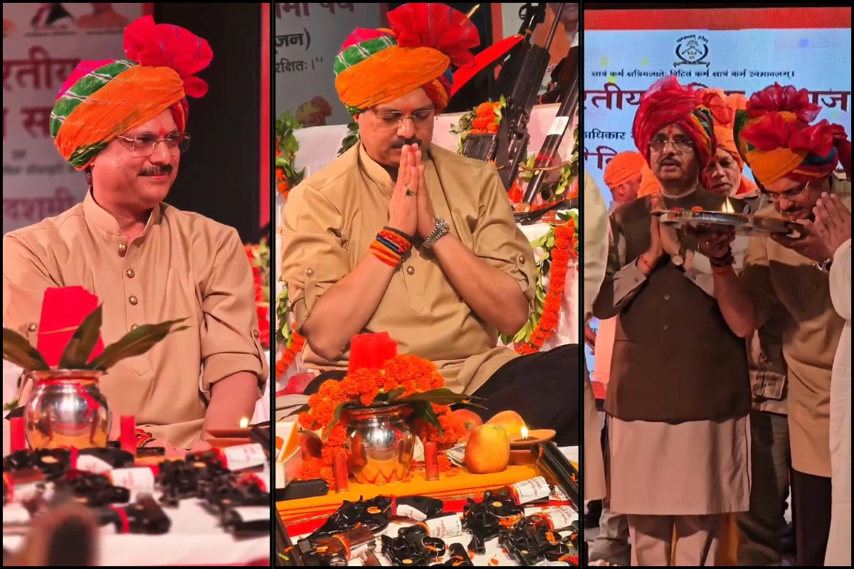 Rajeshwar Singh Honors Weapons Worship Tradition At Vijayadashami Festival In Lucknow