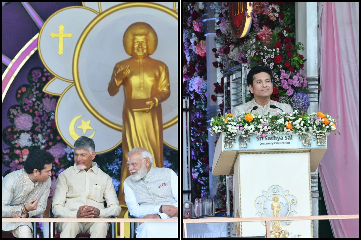 At Centenary Event With PM Modi, Sachin Tendulkar Recounts Sai Baba’s Influence On His 2011 Triumph
