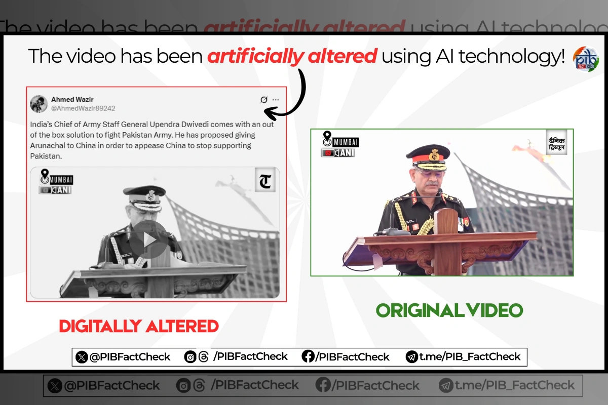 PIB Exposes AI-Generated Fake Video Targeting Army Chief