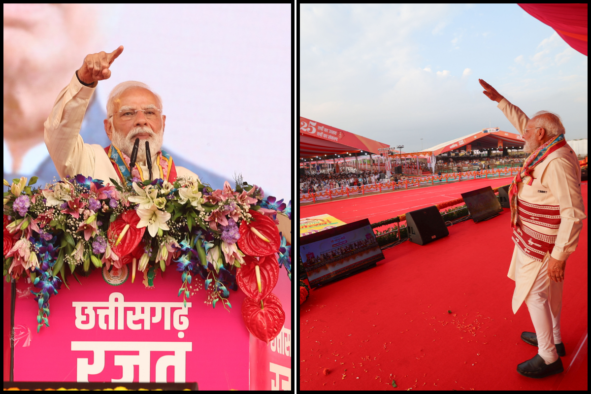 PM Modi Targets Congress Over LWE As Chhattisgarh Marks 25 Years Of Statehood