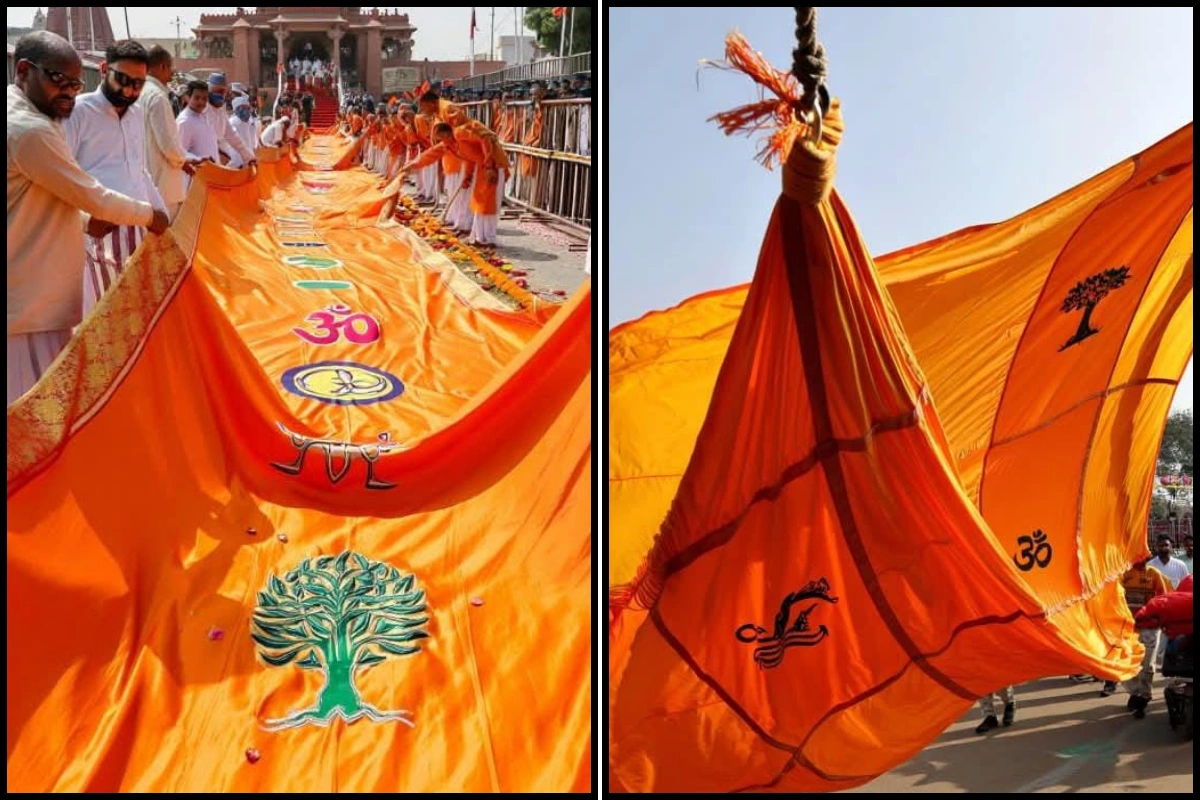 Dharma Dhwaja Revealed Ahead Of PM Modi’s Historic Ceremony At Ayodhya’s Ram Temple