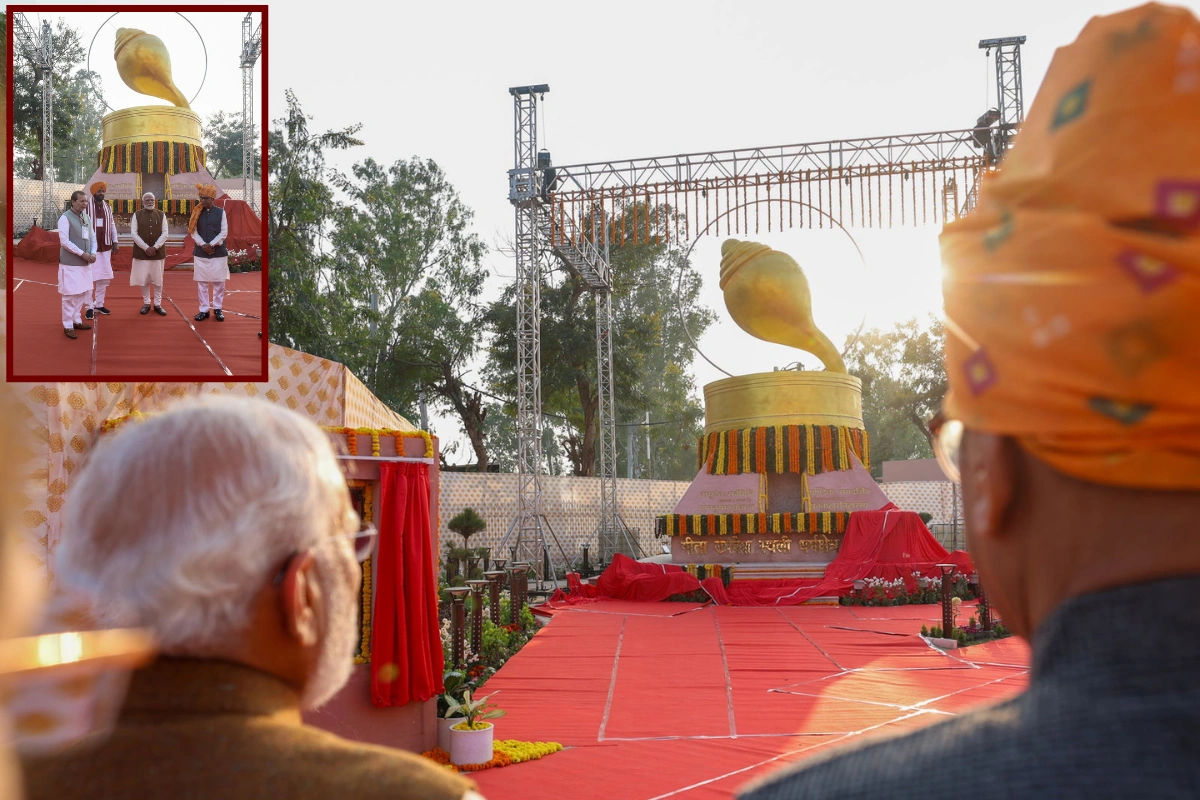 PM Modi Unveils Monument Honouring Krishna’s Sacred Conch In Kurukshetra