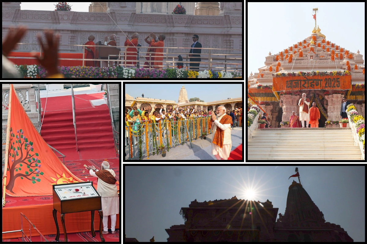 Ayodhya Witnesses Historic ‘Dhwaj’ Hoisting By PM Modi At Ram Temple