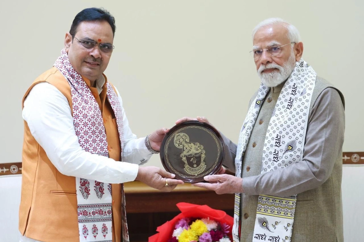 CM Sharma Meets PM Modi; Sparks Buzz Over Cabinet Reshuffle Ahead Of Pravasi Rajasthani Sammelan