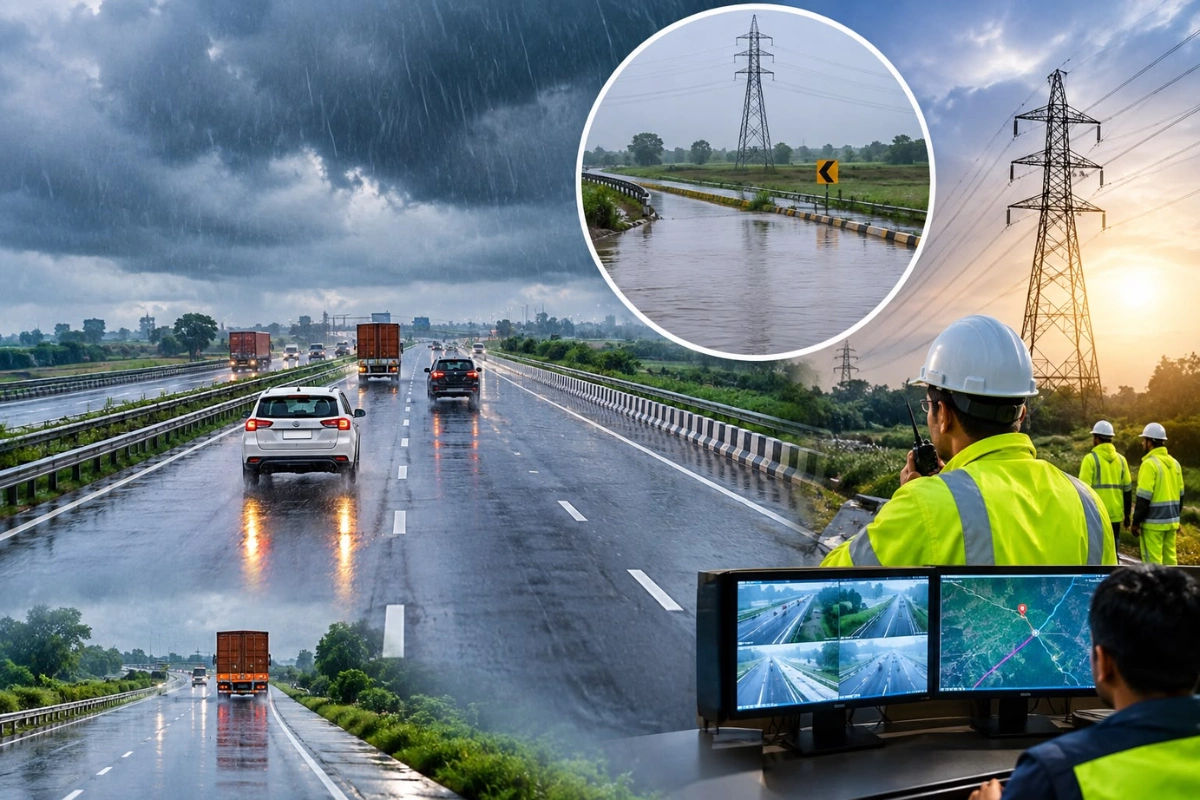Ganga Expressway Unaffected By Heavy Rain; Waterlogging Limited To Unnao Ramp