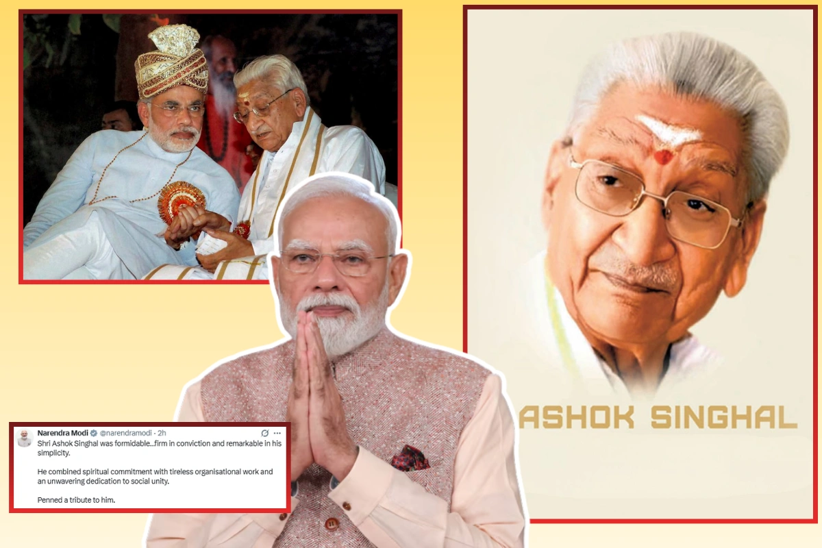 PM Modi Remembers Ashok Singhal; Recalls His Simplicity & Service