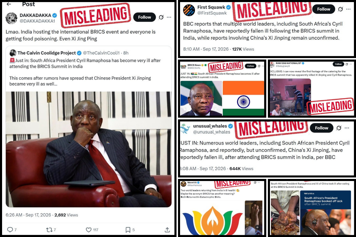 MEA Fact Check flags Misleading Posts Claiming World Leaders Fell Ill After BRICS Summit
