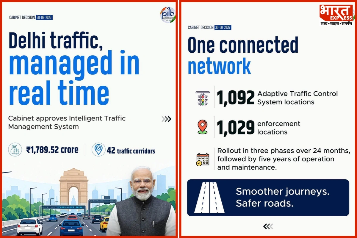 PM Modi Highlights Cabinet Approval For Delhi’s Real-Time Traffic Management Technology Initiative