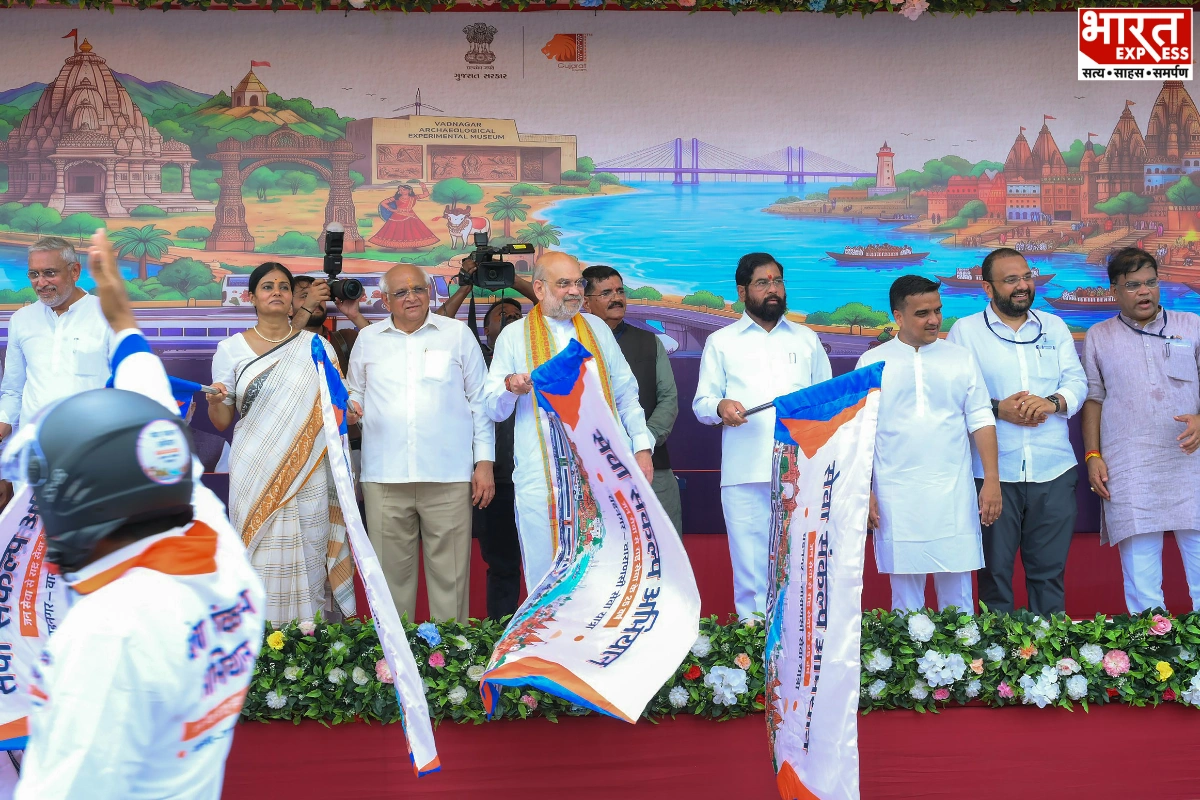 Amit Shah Launches Vadnagar-Kashi Bike Yatra As BJP Begins Month-Long Seva Campaign