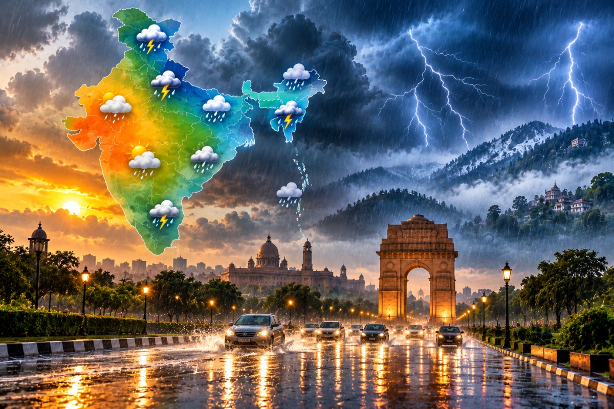 Delhi-NCR Weather: Rain, Thunderstorms Likely As IMD Forecasts Continued Wet Spell
