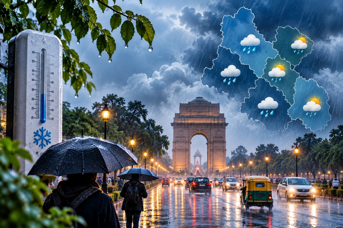 Delhi Weather: Rain Brings Winter-Like Chill To Delhi-NCR, More Showers Likely
