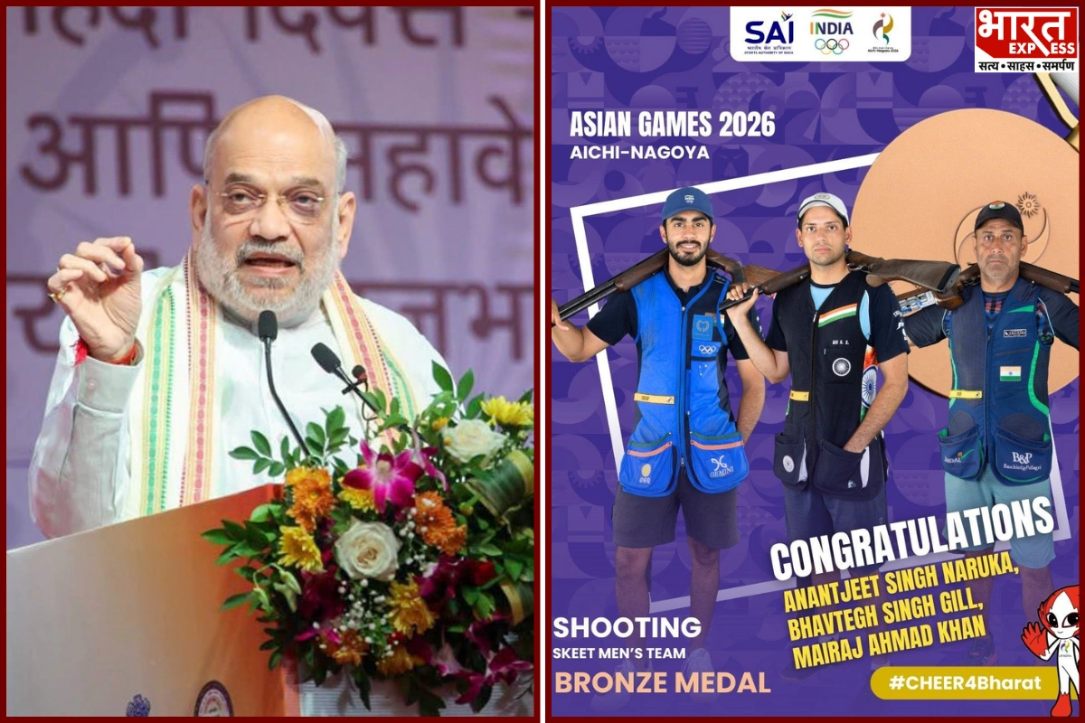 Amit Shah Congratulates Indian Shooters On Men’s Skeet Bronze At Asian Games