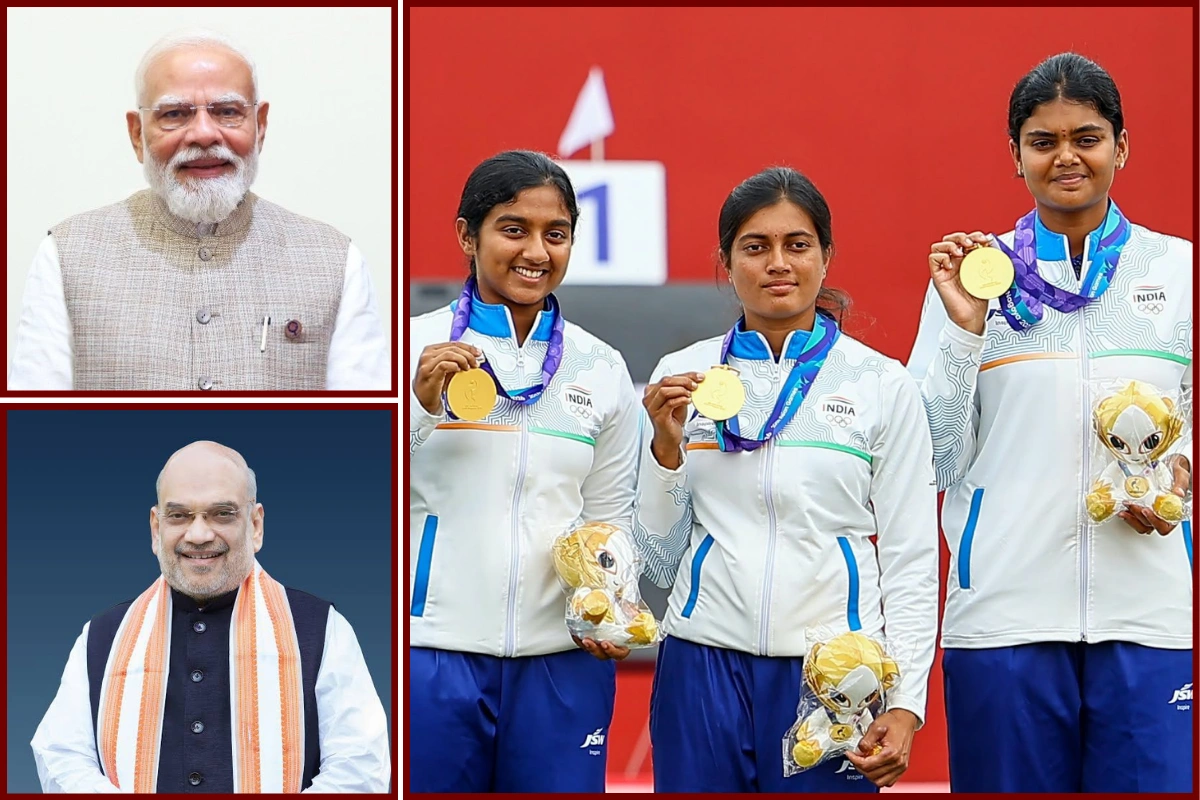 Asian Games 2026: PM Modi, Amit Shah Congratulate India’s Women’s Compound Archery Gold Winners