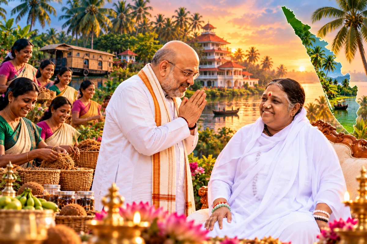 Amit Shah To Visit Kerala; Attend Cooperative Programmes And Guru Amritanandamayi’s 73rd Birthday Event