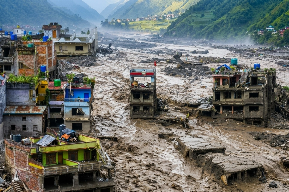 Dozens Of Houses Washed Away As Flash Flood Hits Nepal’s Budhi Gandaki River