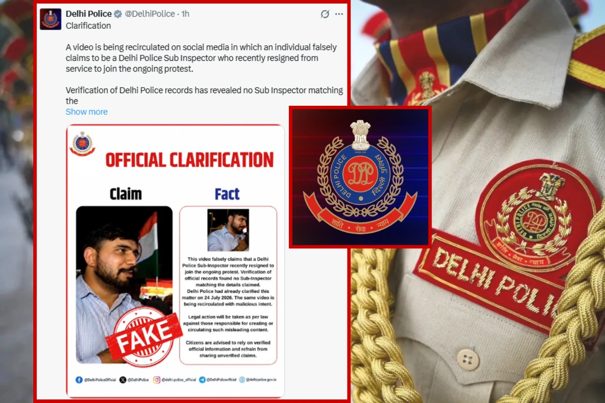 Delhi Police Debunks Viral Video Of ‘Sub-Inspector’ Claiming To Quit Over CJP Protest