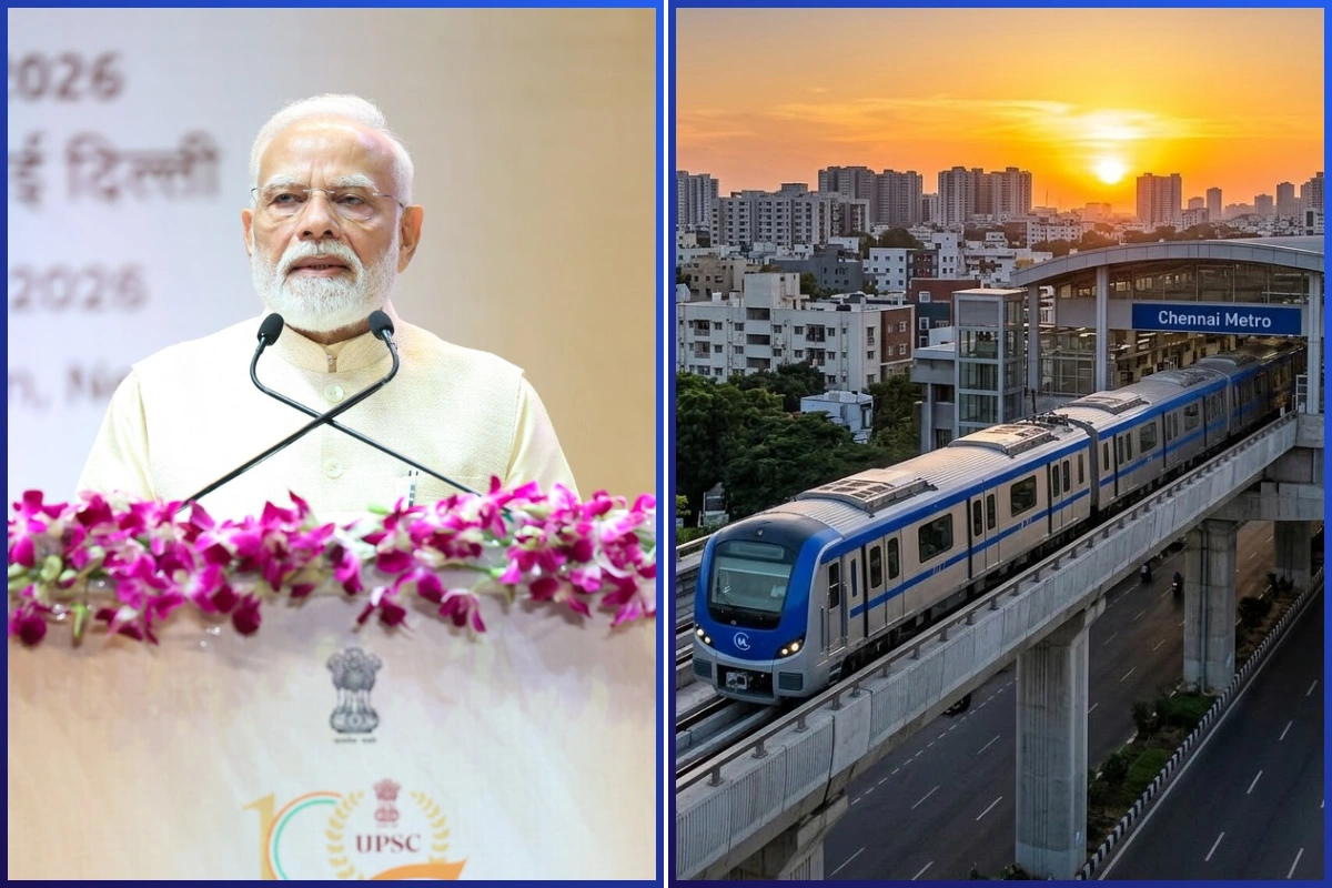 PM Modi Arrives In Chennai To Launch Metro Corridor, Other Development Projects