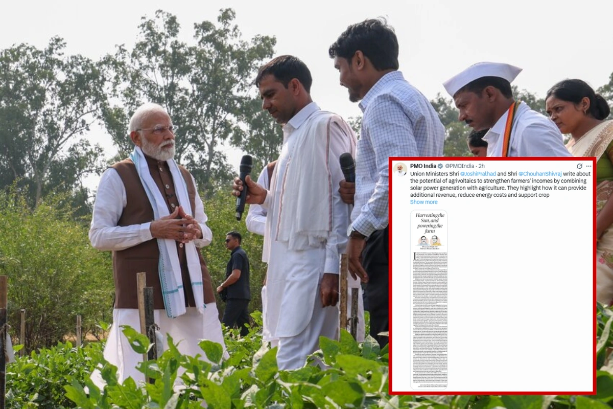 PM Modi Highlights How Agrivoltaics Can Transform Indian Agriculture