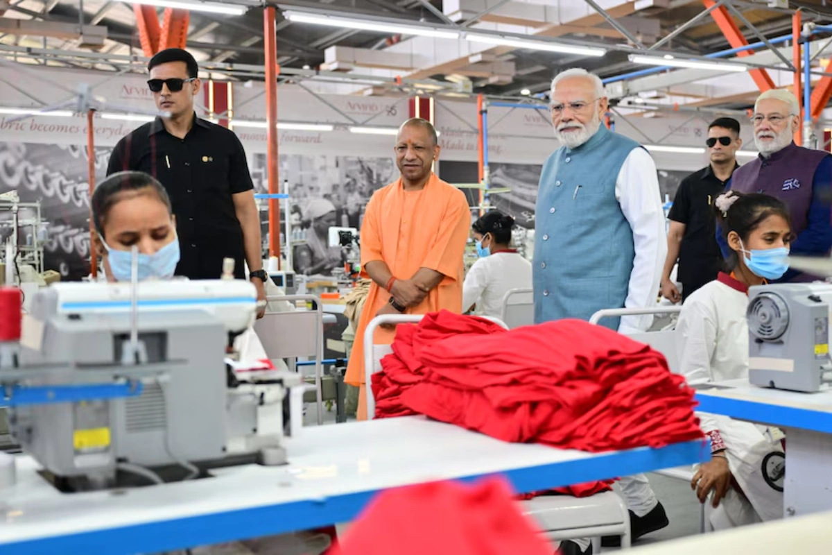 PM Modi Inaugurates Garment Manufacturing Facility In Varanasi, Interacts With Workers