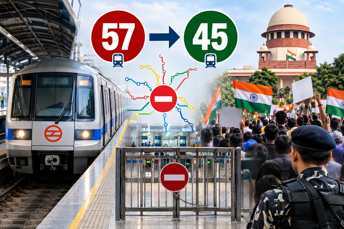 Delhi Metro Restrictions Scaled Back, Entry And Exit Shut At 45 Stations Amid Protest