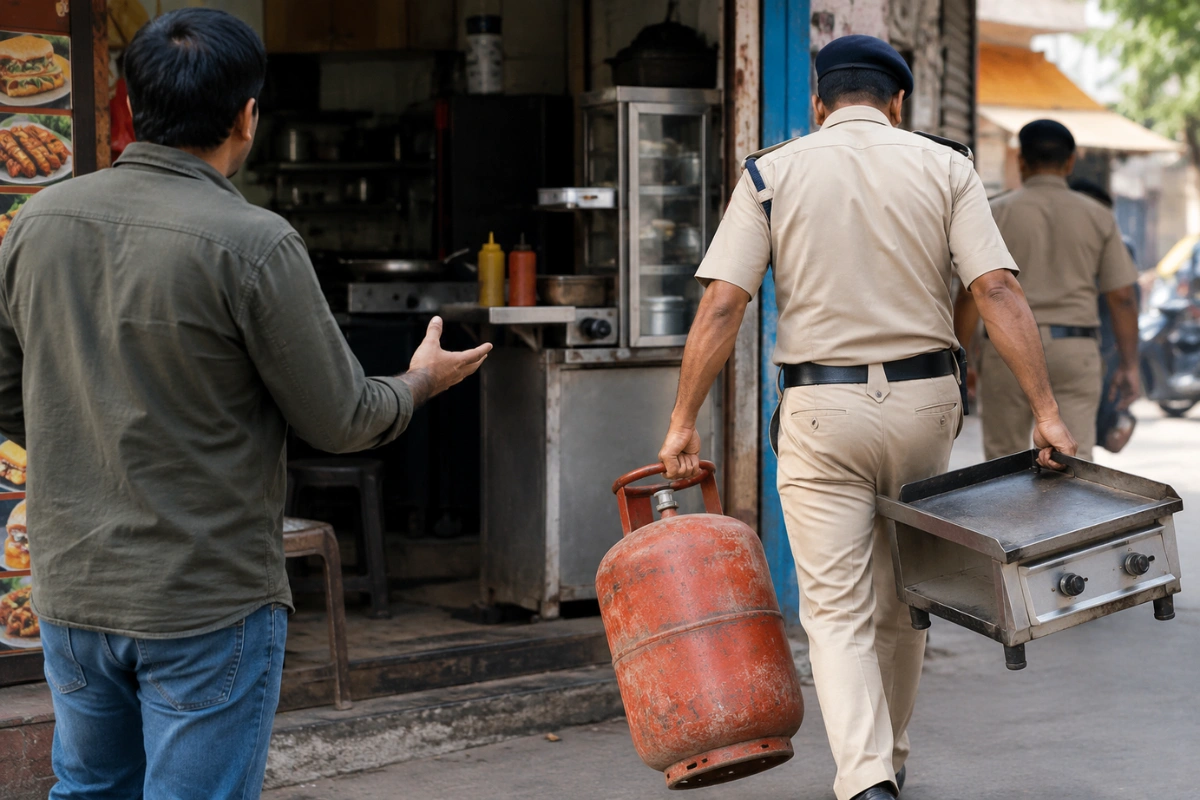Delhi Shopkeeper Alleges Police Personnel Took Away Gas Cylinder, Griller Machine Over Bribe Demand