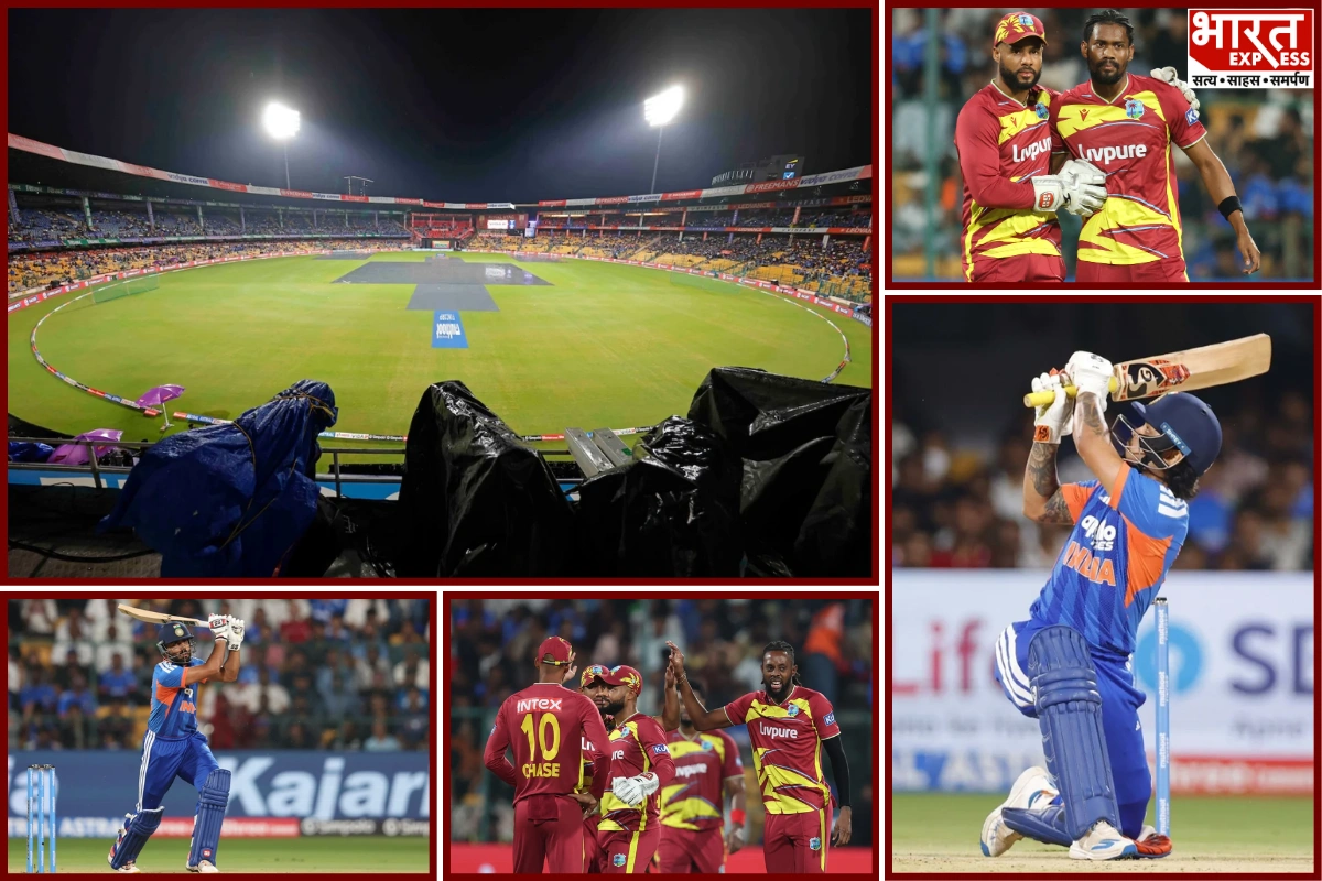 India-West Indies 5th T20I Abandoned Due To Rain After India Post 118/5 In 7.4 Overs