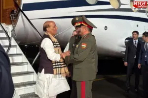 Rajnath Singh Arrives In Tajikistan For SCO Heads Of Government Meeting