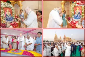 Amit Shah Lays Foundation Stone For 81-Foot Lord Shiva Statue In Gujarat Amit Shah Lays Foundation Stone For 81-Foot Lord Shiva Statue In Gujarat