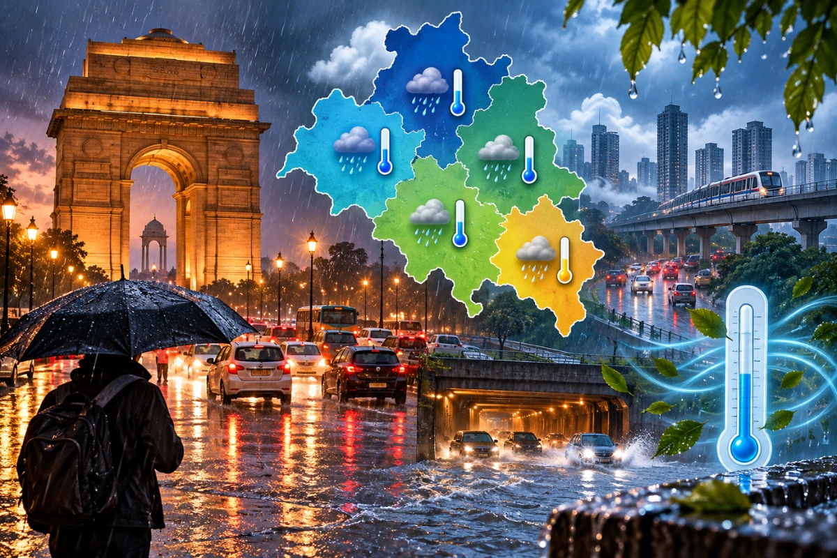 Delhi-NCR Weather Forecast: Rain Brings Cooler Conditions, AQI Improves To 149
