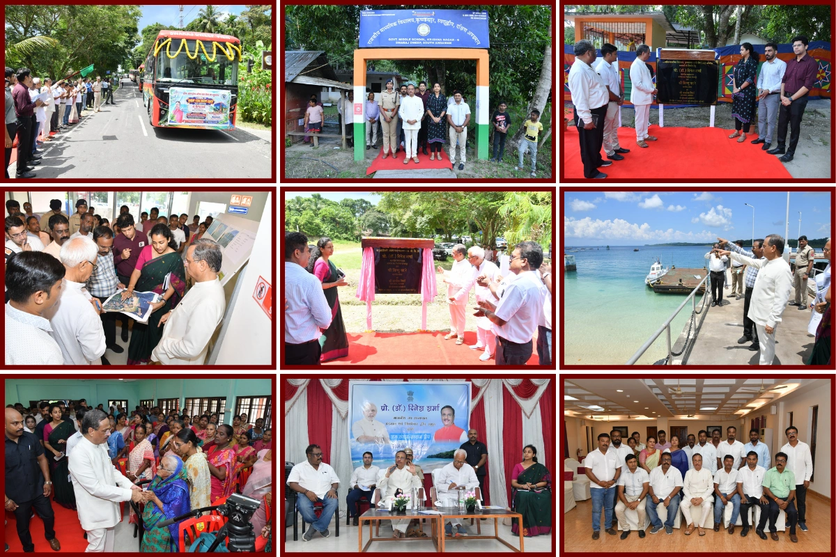 LG Dr Dinesh Sharma Reviews Development Projects During Swaraj Dweep Visit
