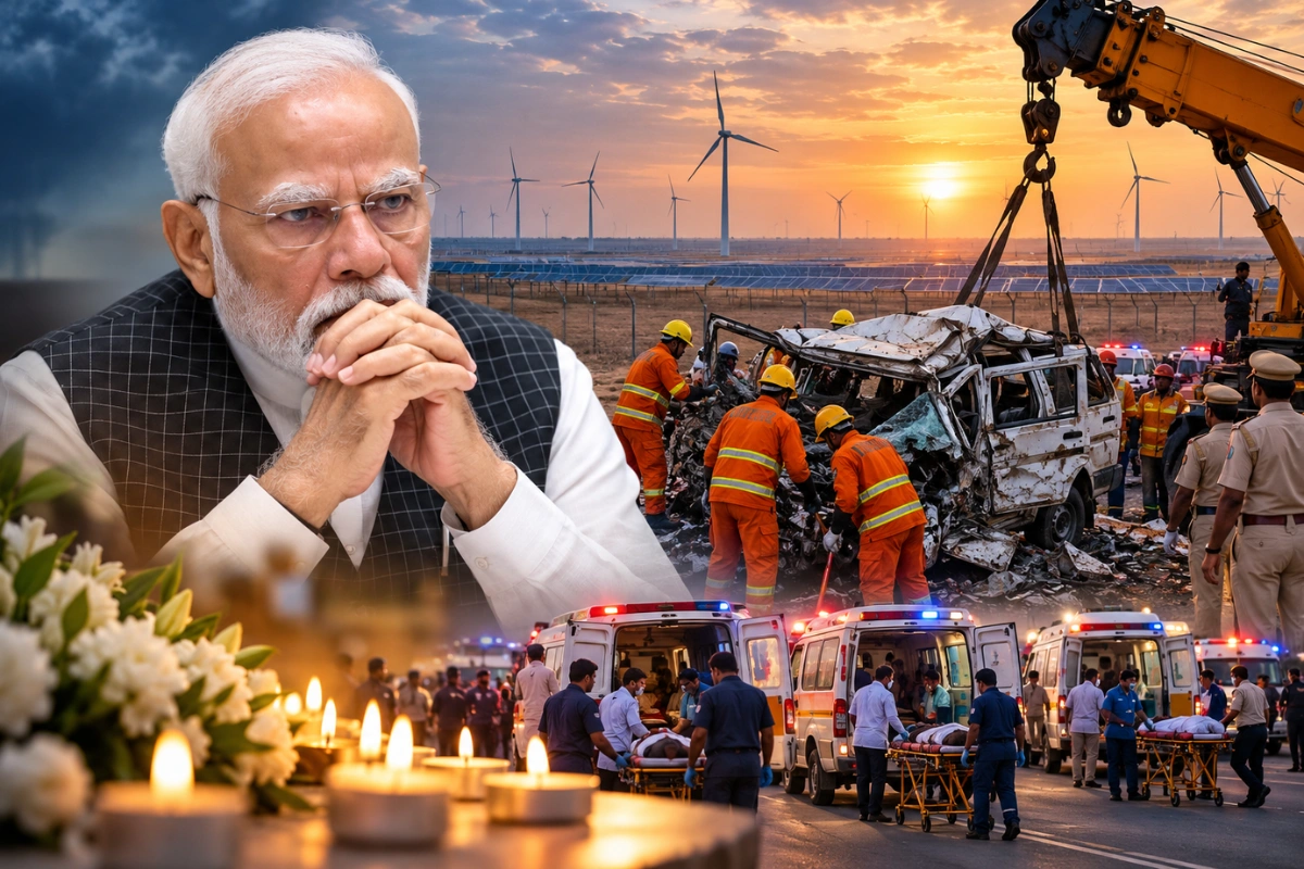 PM Modi Condoles Deaths Of Seven Workers In Gujarat’s Kutch Road Accident