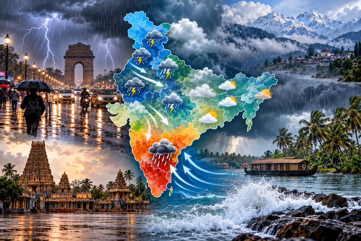 India Weather Update: IMD Forecasts Rain, Hailstorms And Strong Winds Across Several States