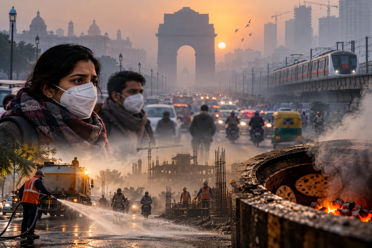 Delhi AQI Today: Chandni Chowk Records 306 As GRAP Stage 1 Restrictions Continue