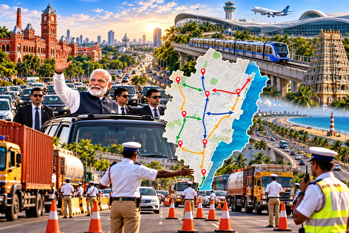 PM Modi’s Chennai Visit: Check These Traffic Diversions Before You Leave Home