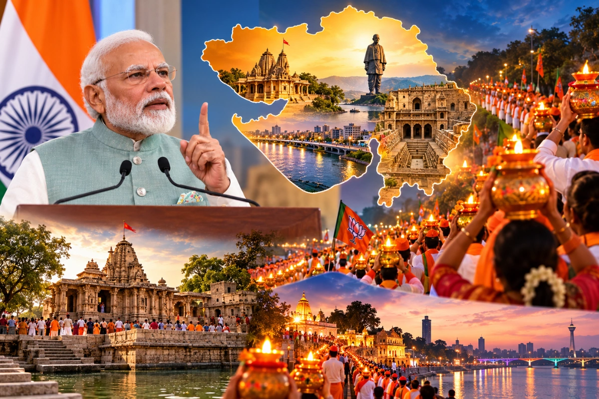 PM Modi To Address Gujarat BJP Event As Party Marks His 25 Years In Public Life