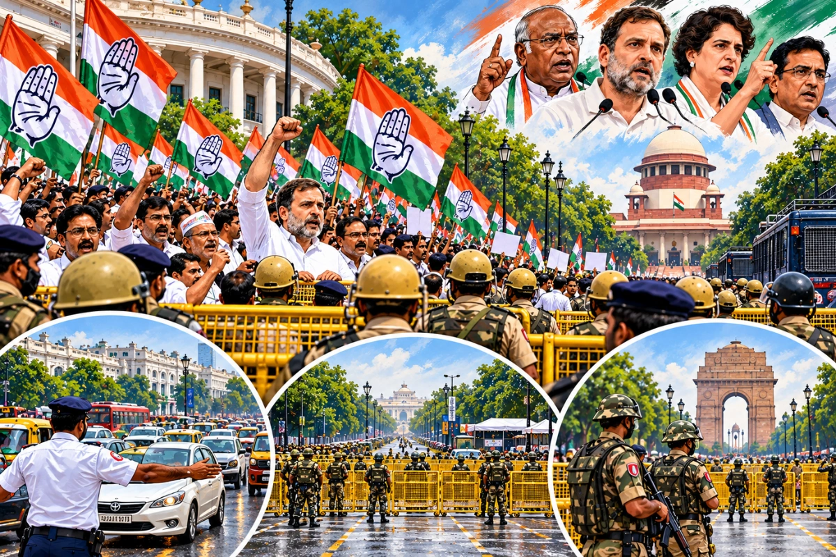 INDIA Bloc March To Supreme Court: Delhi Tightens Security Over SIR Protest