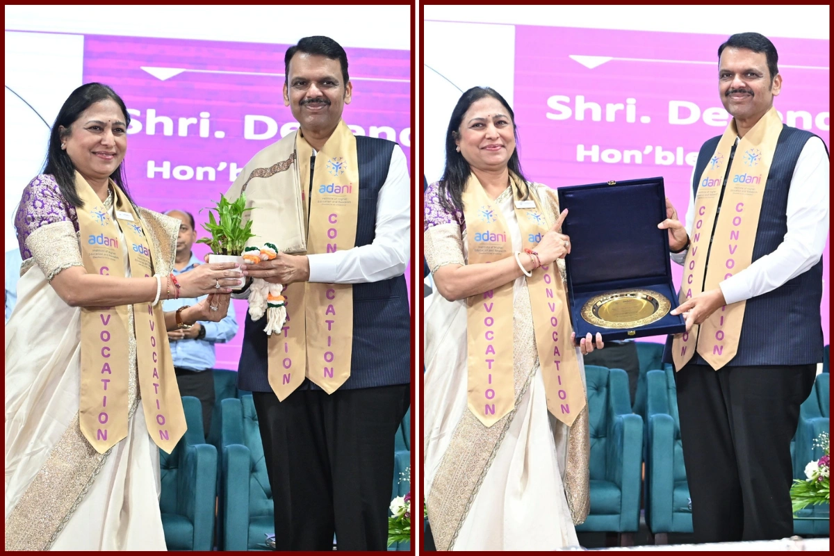 Dr Priti Adani Presides Over AIHER Convocation; CM Fadnavis Receives Honorary D Litt
