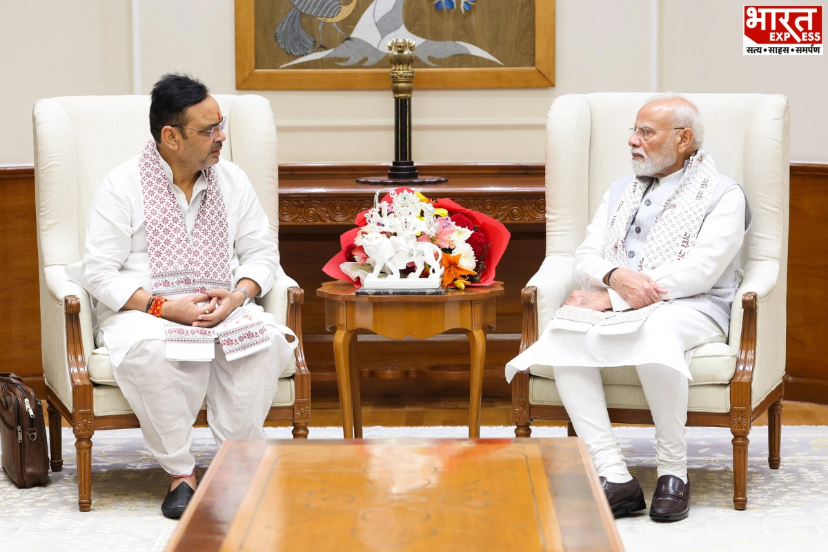 Rajasthan CM Bhajanlal Sharma Meets PM Modi At Official Residence In Delhi