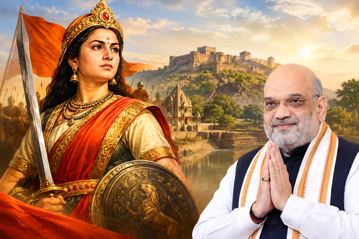 Amit Shah Pays Tribute To Maharani Durgavati On Her Birth Anniversary